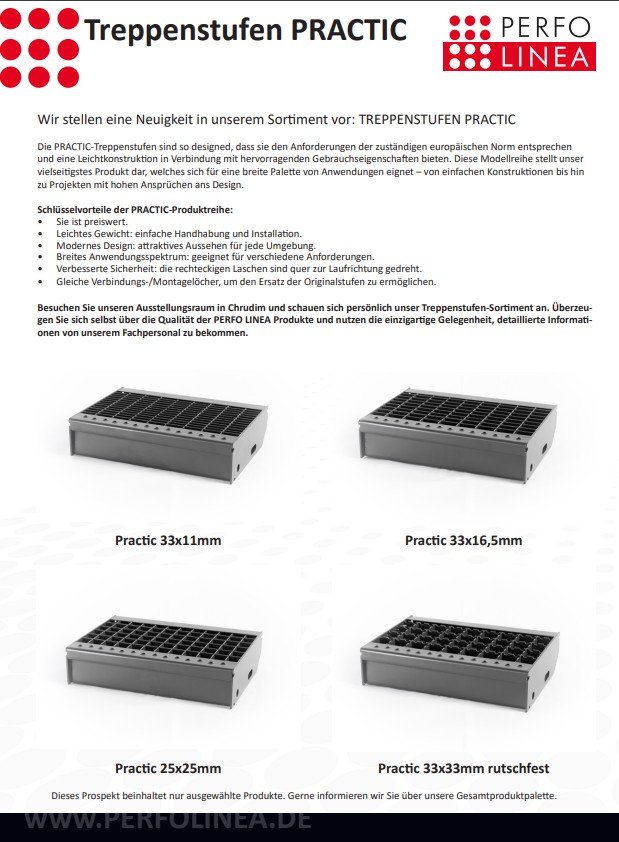 Treppenstufen PRACTIC, CLASSIC, SPECIÁL